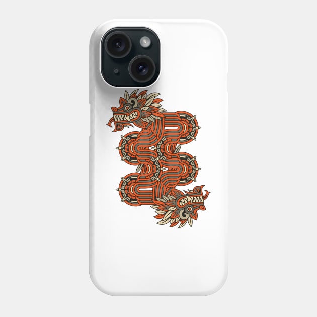 Aztec Red Dragon Phone Case by edwardecho