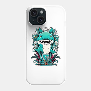 Shark in mayan style Phone Case