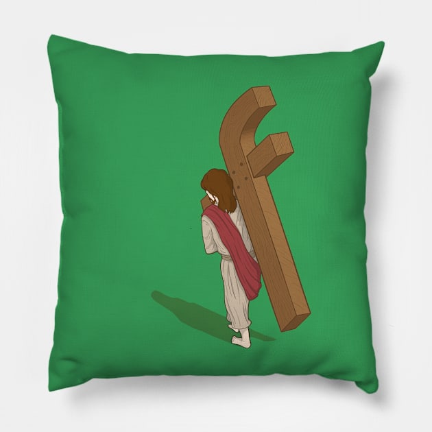 Bearing a Cross Pillow by boilingfrog