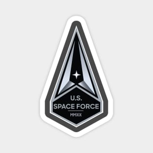 Space Force Official Service Patch -Black & White Version Magnet