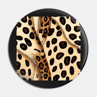 Stylized Snow Leopard Fur - Printed Faux Hide #2 Pin