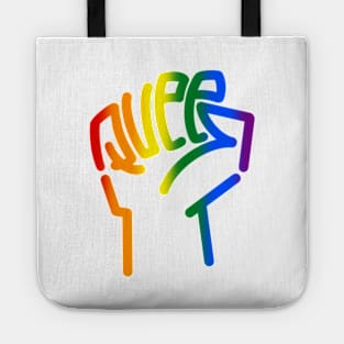 Queer power rainbow version Tote