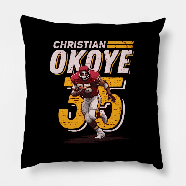Christian Okoye Kansas City Dash Pillow by lmsmarcel