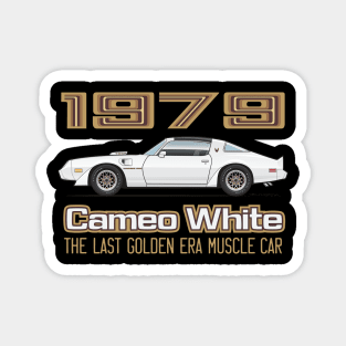 Factory Colors-Cameo White w. Gold Graphics Magnet