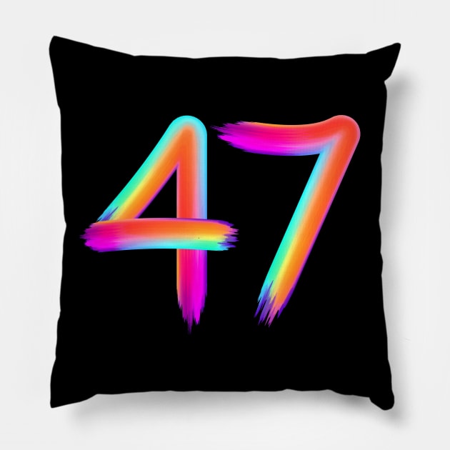 brushed 47 Pillow by MplusC