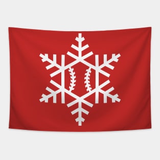 Baseball Snowflake Tapestry