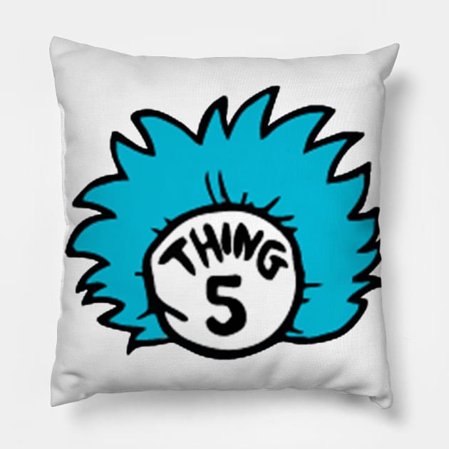 Thing 5 Pillow by JAFARSODIK