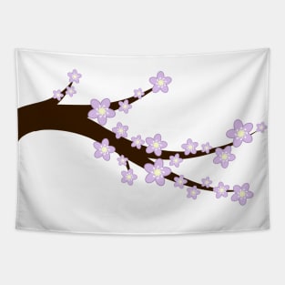 Pretty Sakura Tree - Purple Blossoms Tapestry