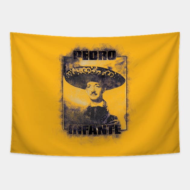 Pedro Infante Pen Art Tapestry by Blind Man Studio