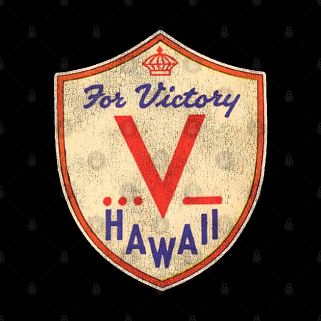 V for Victory WWII Hawaii Vintage Travel Souvenir by darklordpug