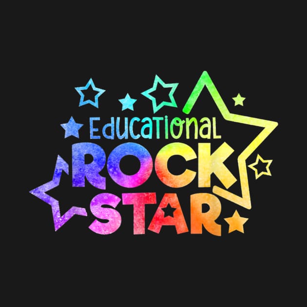 Teacher EDUCATIONAL ROCKSTAR Love Teaching Inspire Student by Vicenta Aryl