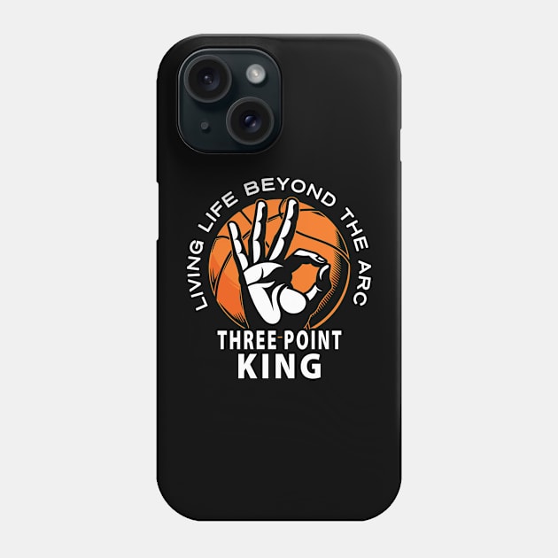 Three-Point Shooter Basketball Beyond the Arc 3 Pointer Phone Case by TeeCreations