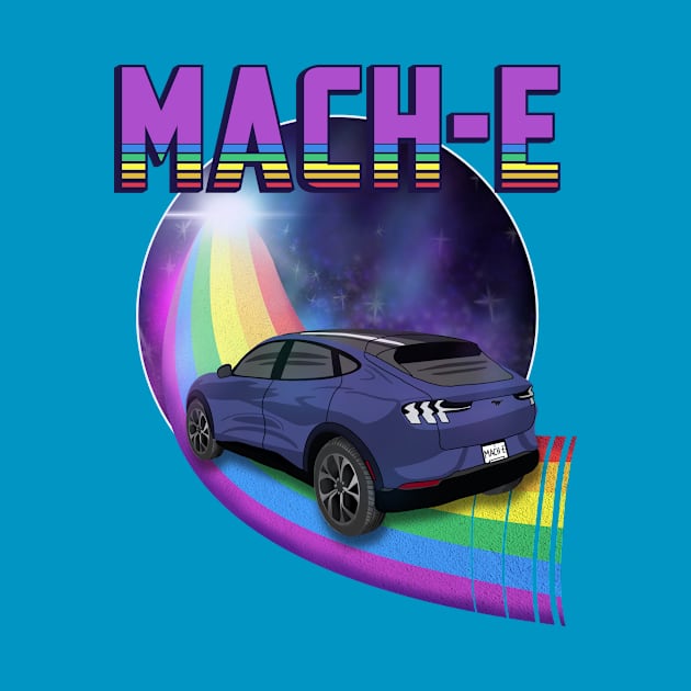 Mach-E Rides the Rainbow Galaxy in Infinite Blue by zealology