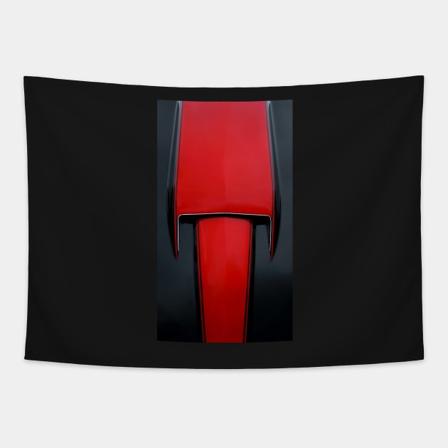 Chevy Corvette Hood Detail Tapestry by mal_photography