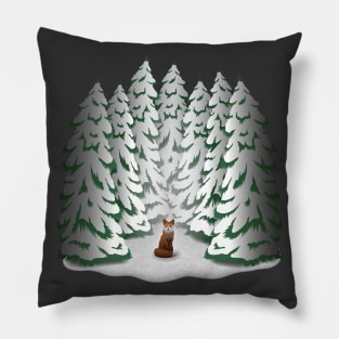 Red Fox Forest Pillow