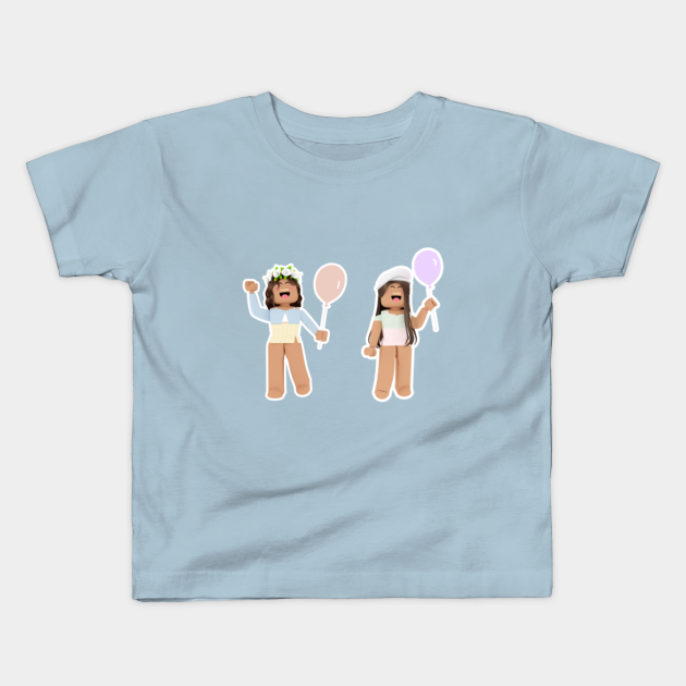 Girl Roblox With Balloons Roblox Kids T Shirt Teepublic - girl top roblox