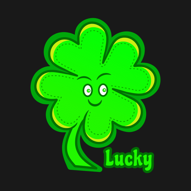 Lucky 4 Leaf Clover 1 by RD Doodles