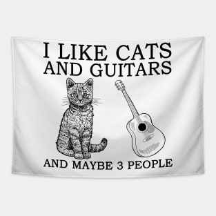 I Like Cats And Guitars And Maybe 3 People Tapestry