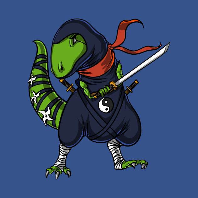 Disover T-Rex Dinosaur Ninja Samurai - Dinosaur Ninja - T-Shirt