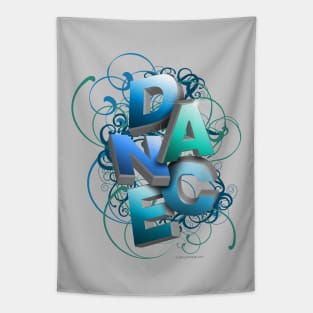 3D Typographic Dance and Ballet Design (Spring) Tapestry