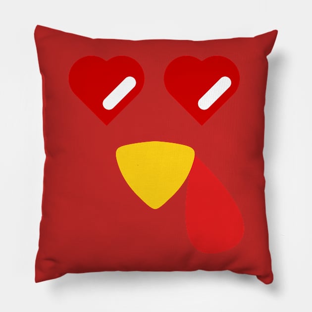 Turkey Face Costume T-Shirt Pillow by SusurrationStudio