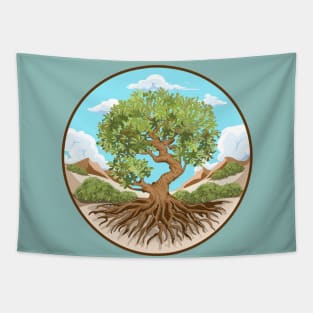 Olive tree Peace symbol in a free Palestine Land Tapestry