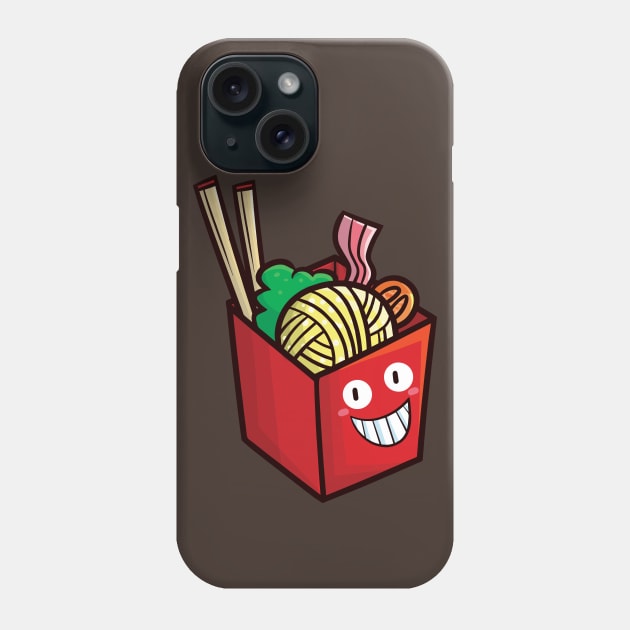 Cute udon noodle smiling Phone Case by Jocularity Art