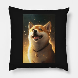 Happy Shiba Inu Dog Pillow