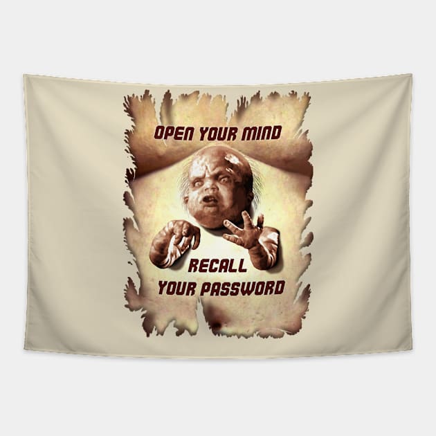 Total Recall (1990) Kuato: "OPEN YOUR MIND. RECALL YOUR PASSWORD" Tapestry by SPACE ART & NATURE SHIRTS 