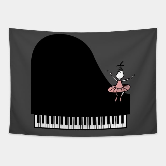 Dancing piano Tapestry by Guastevi