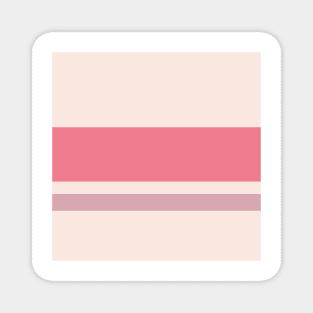 A solid mixture of Faded Pink, Light Blue Grey, Very Light Pink and Carnation stripes. Magnet