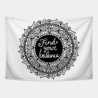 Find Your Balance Mandala Tapestry