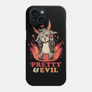 Pretty and Evil - Cute Evil Creepy Baphomet Gift Phone Case