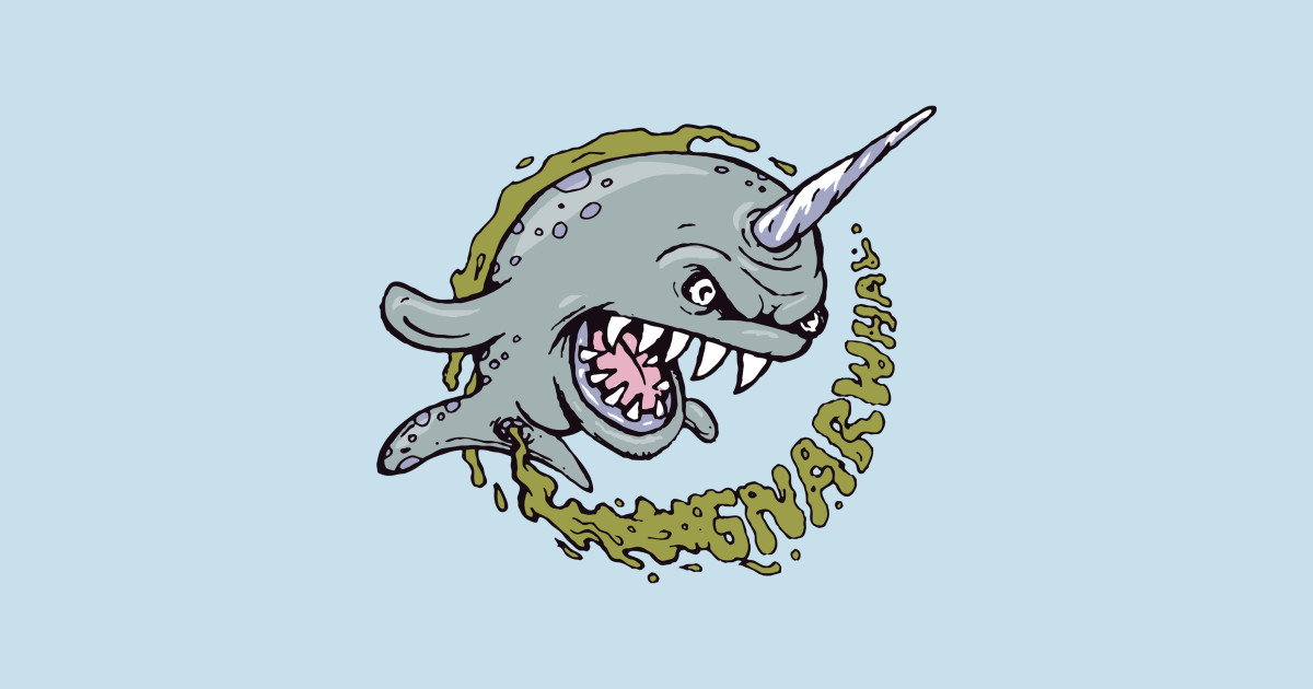 The Gnarwhal - Narwhal - Sticker | TeePublic