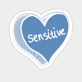 Sensitive Blue Love Heart Magnet