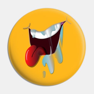 Drooling Smile Pin