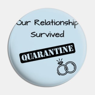 Our Relationship Survived Quarantine Rings Pin