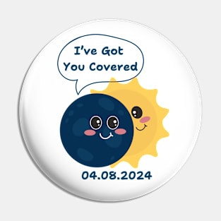 Lispe Eclipse Funny I've Got You Covered Moon & Sun 04.08.2024 Pin