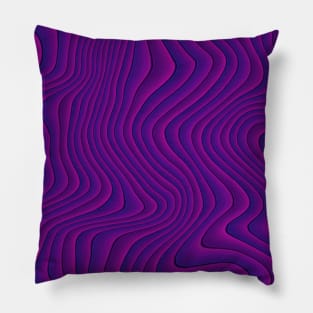 Purple Wavy Line Pattern Pillow