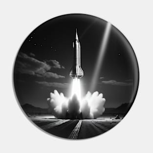 1940s Noir Rocket Pin