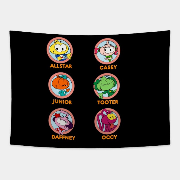 Underwater Joyride Celebrate the Lively Energy and Adventuresome Spirit of Snorks Characters on a Tee Tapestry by Frozen Jack monster