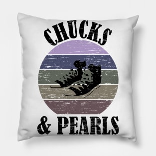 Chucks and Pearls Vintage Pillow