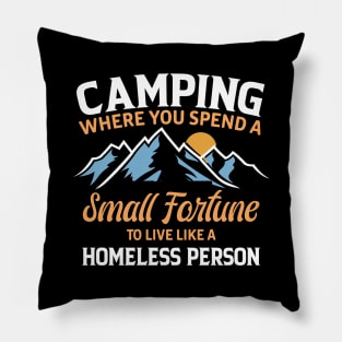 camping where you spend a small fortune to live like a homeless person RV Pillow