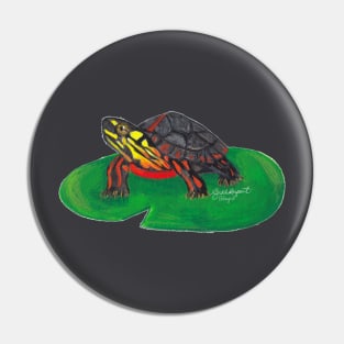 Painted Turtle Baby Pin