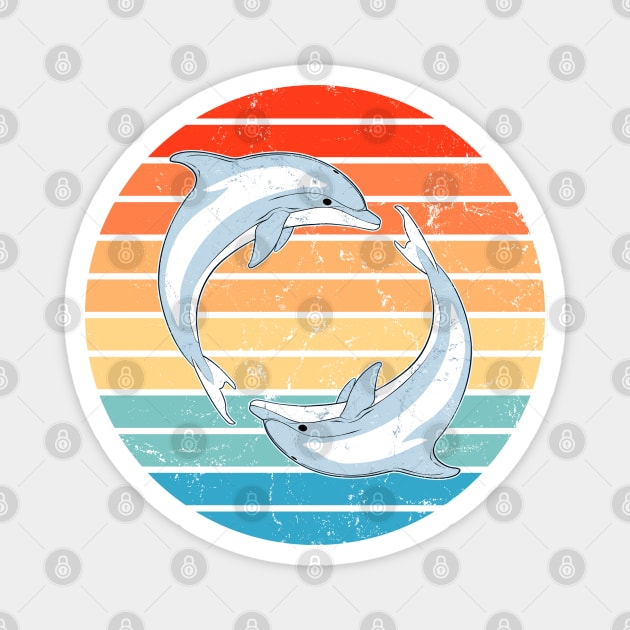 Twin dolphins Magnet by NicGrayTees