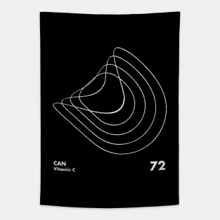 Can / Vitamin C / Minimalist Graphic Artwork Design Tapestry