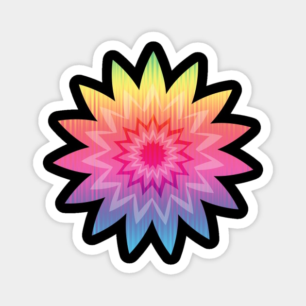 Rainbow Flower Magnet by Klssaginaw