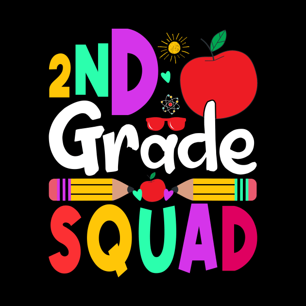 2nd Grade Squad Teachers Boys Girls Funny Back To School by drag is art