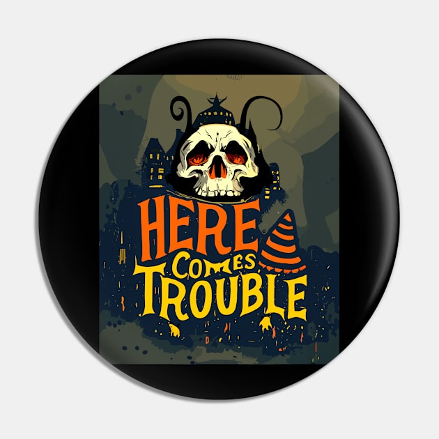 here comes  halloween trouble Pin by Kingrocker Clothing