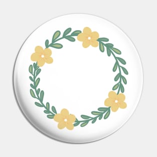 Floral wreath retro design flowers Pin